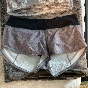 Gray Lululemon Speed up shorts